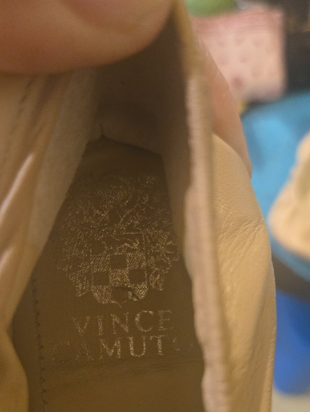 Vince Camuto Women's Tan Gathered Ballet Flats - Picture 2 of 4